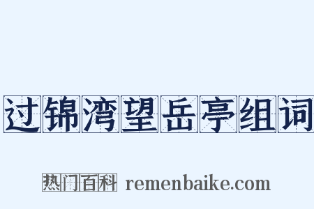 过锦湾望岳亭组词是什么意思的图片